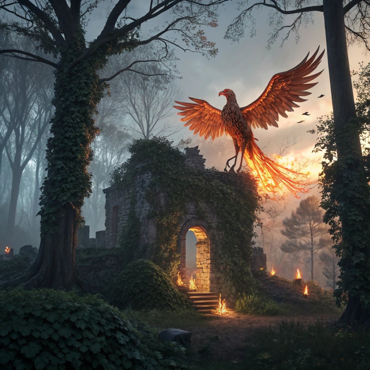 Phoenix Rising in Twilight Forest