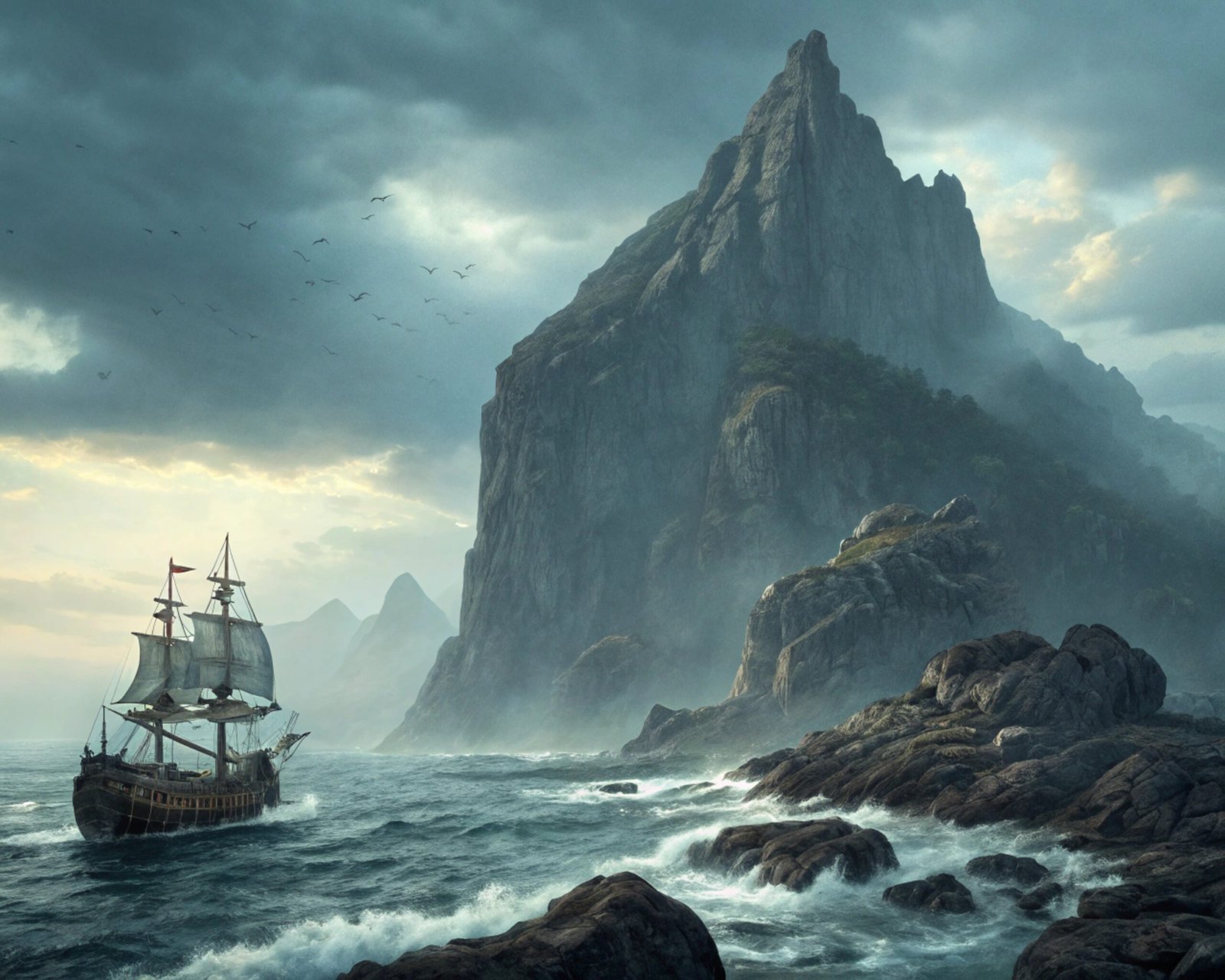 Sirens Luring Ship with Hypnotic Song