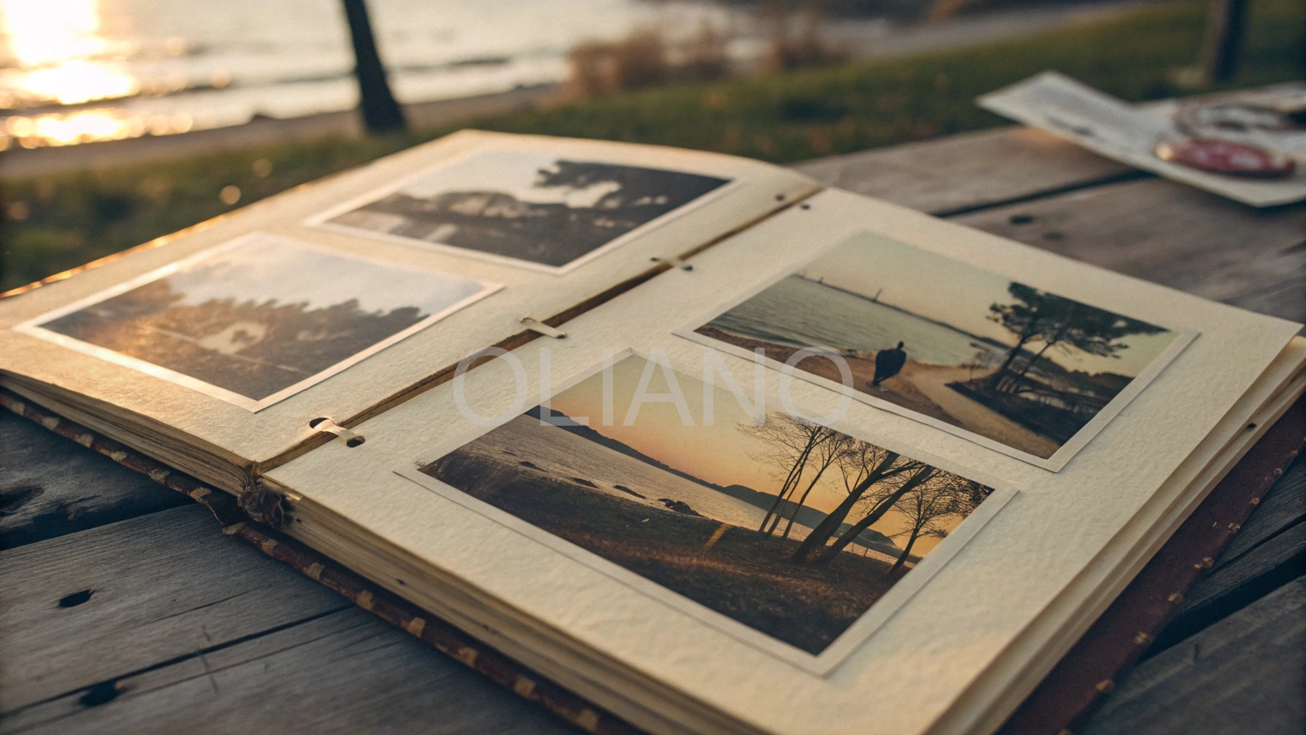 Vintage photo album page