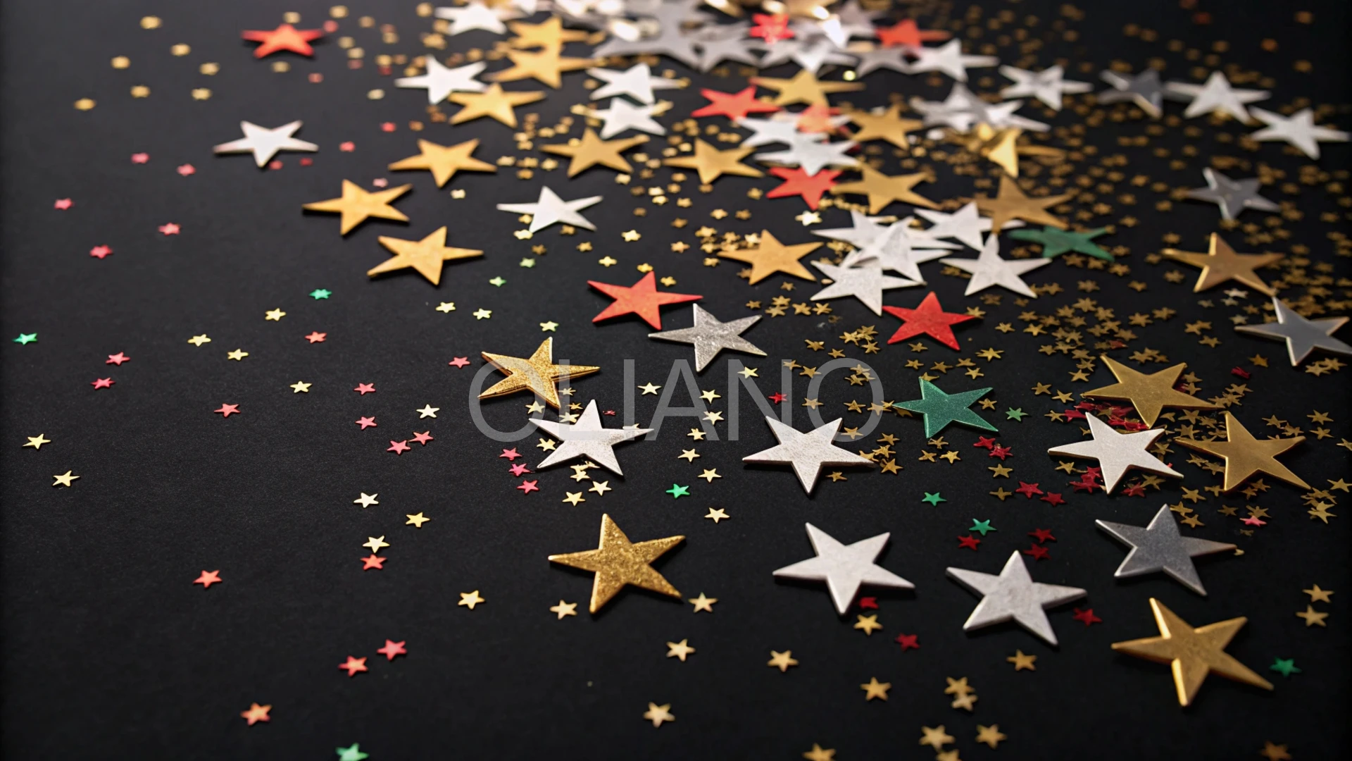 Metallic star confetti