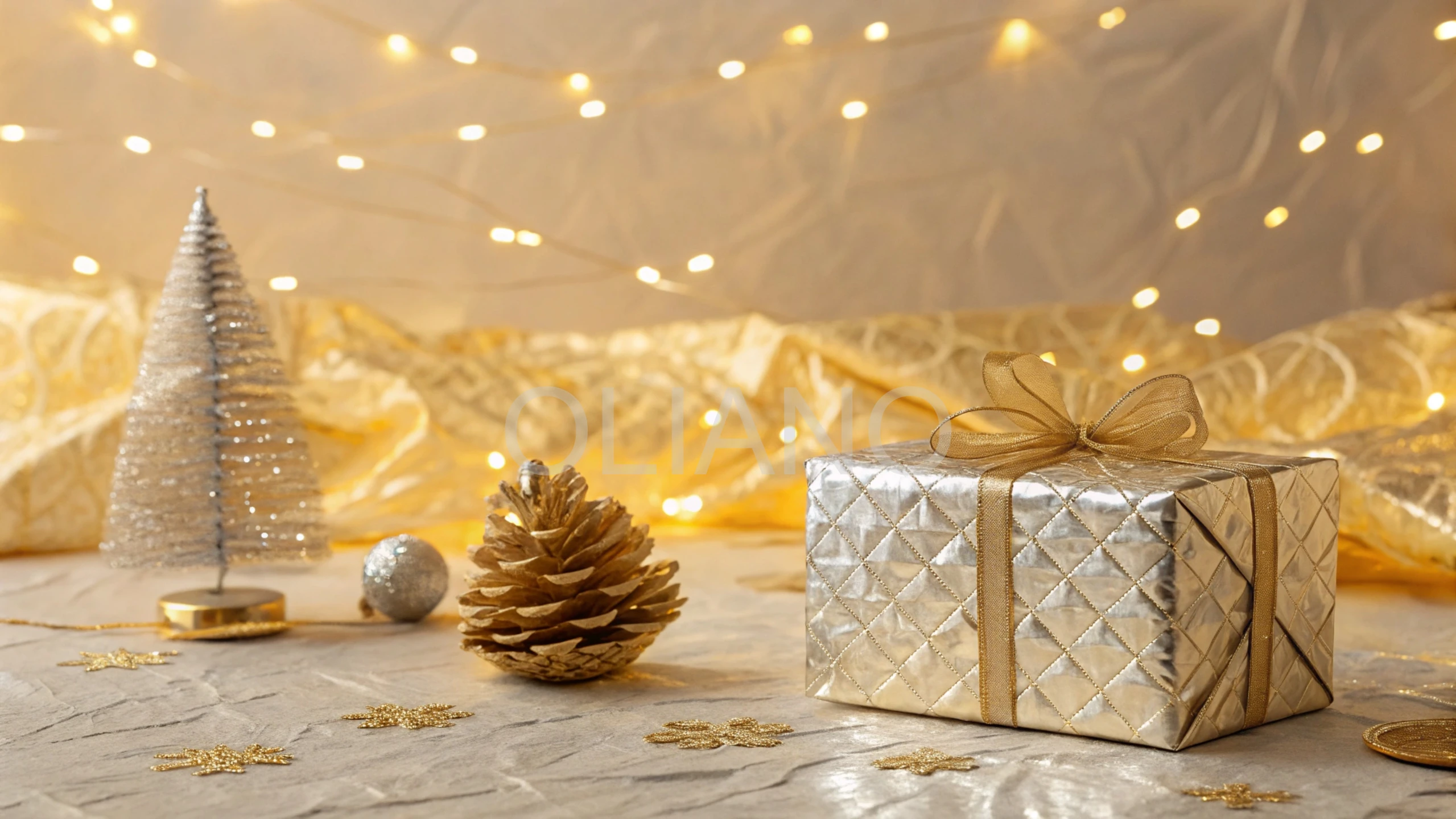 Crinkled metallic foil texture