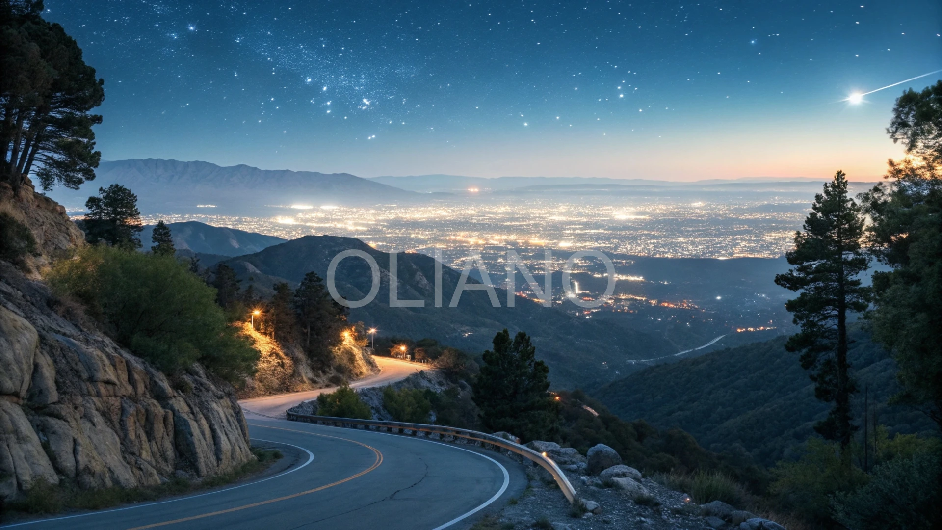 Mountain Road City Lights