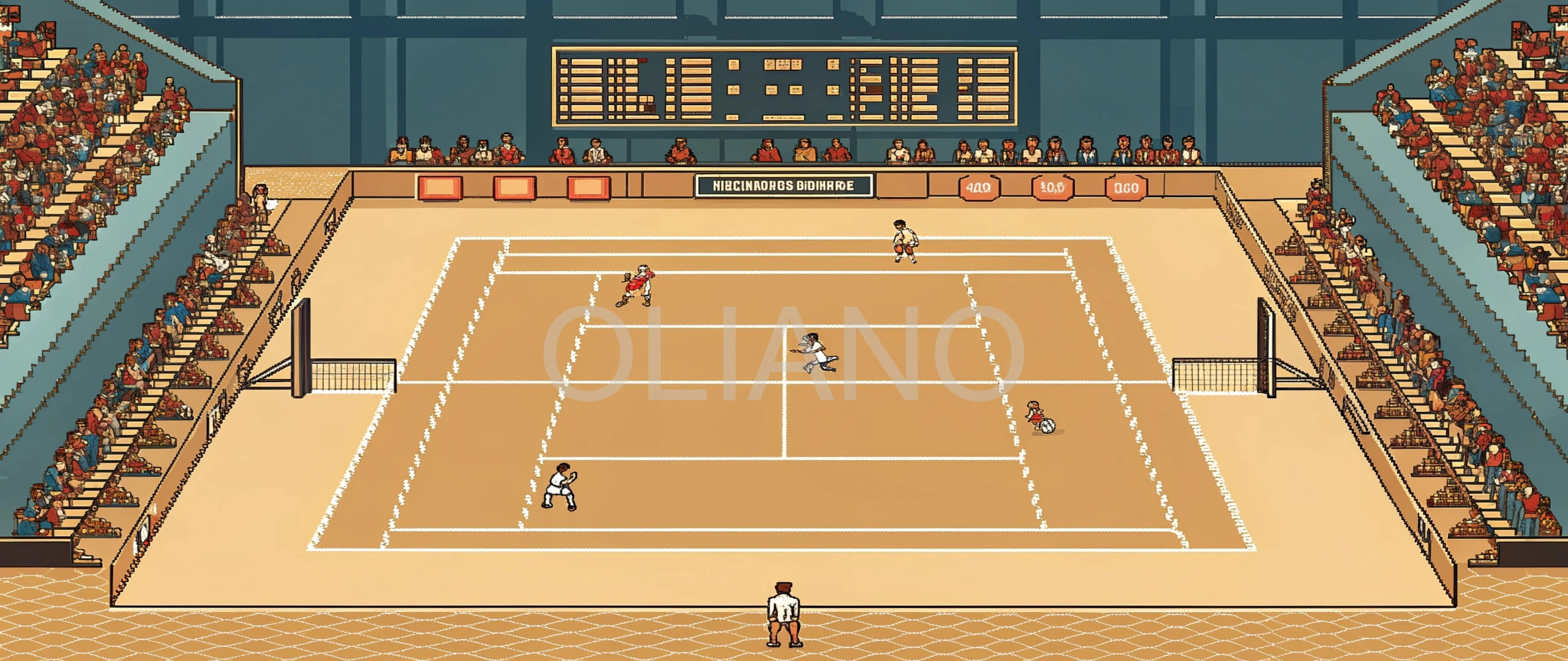 pixelated sports court