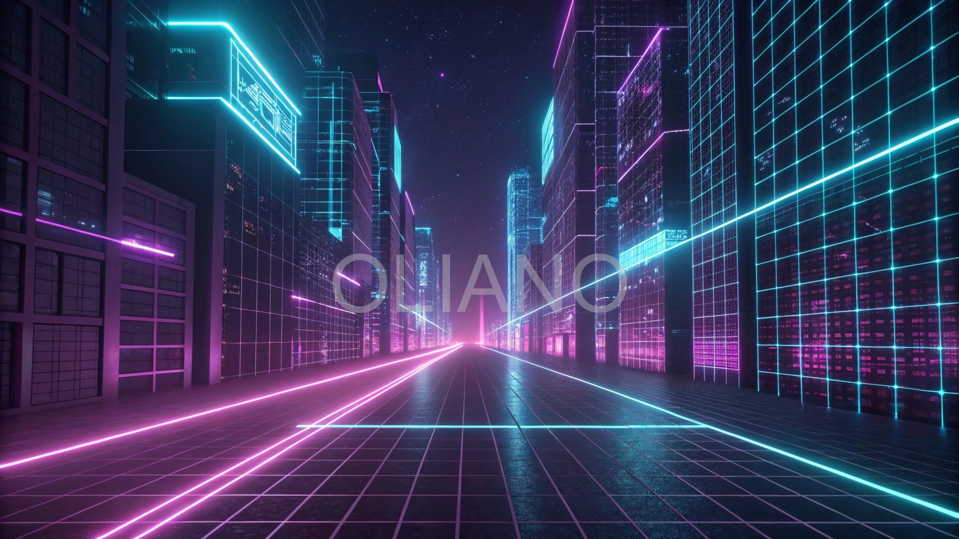 Dynamic Neon Grid