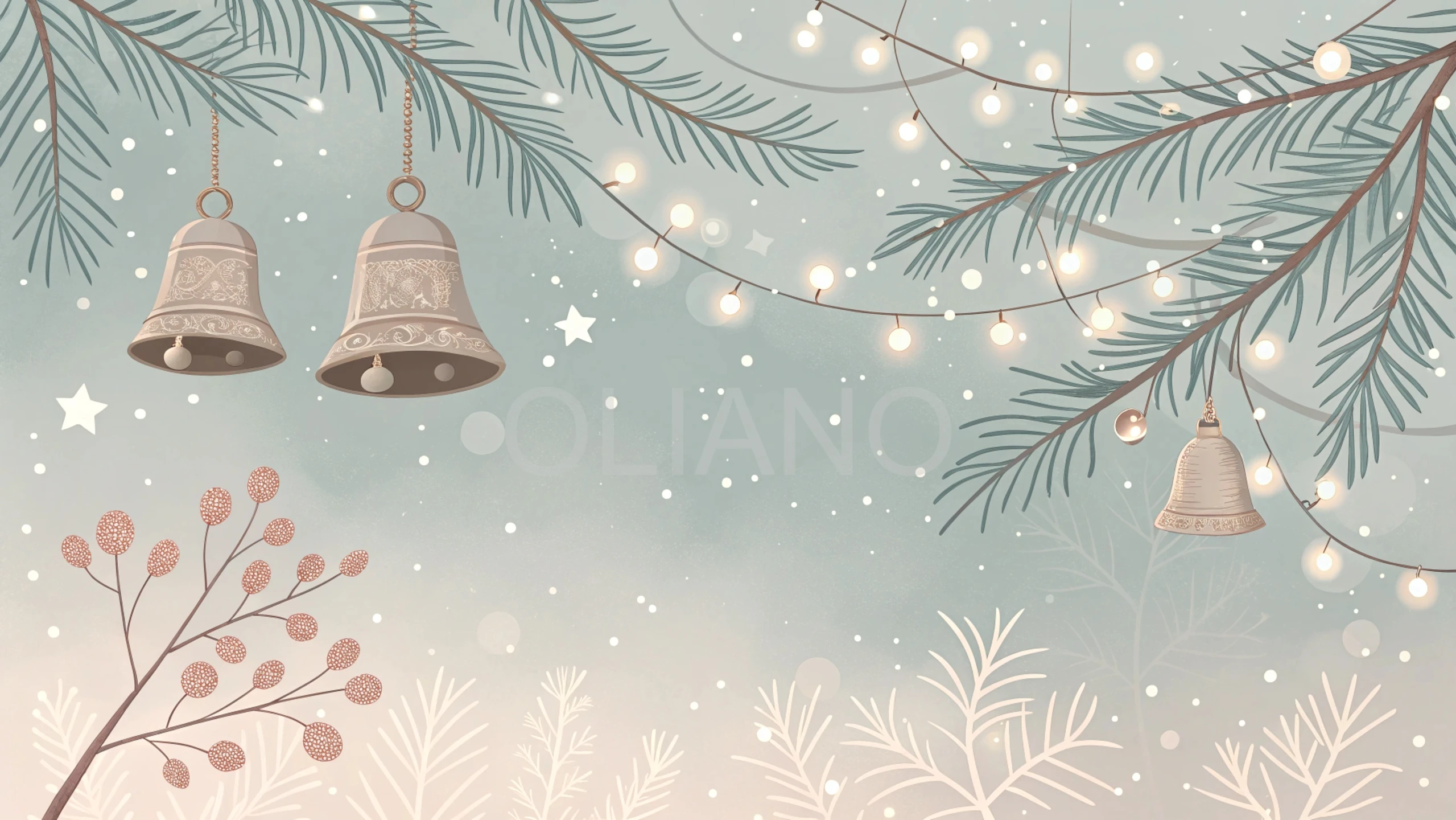 Subtle scattered jingle bells