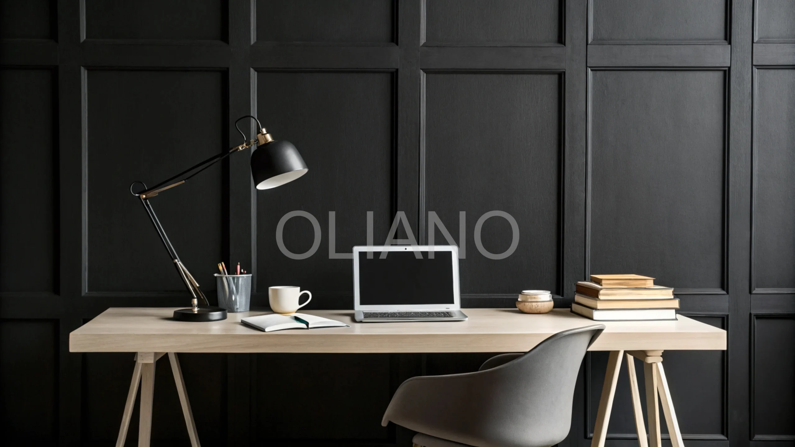 minimalist dark wall