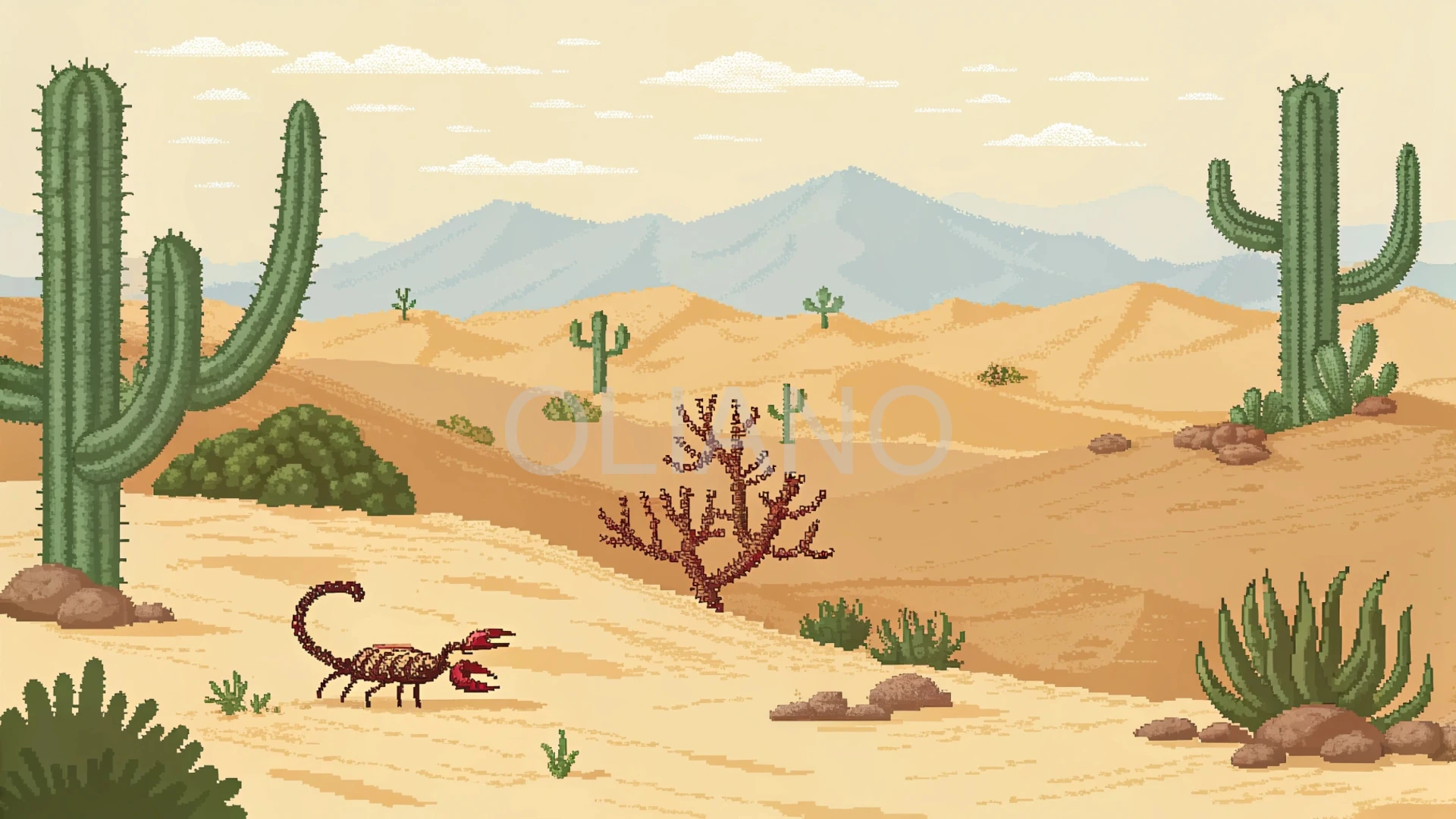 8-bit desert level