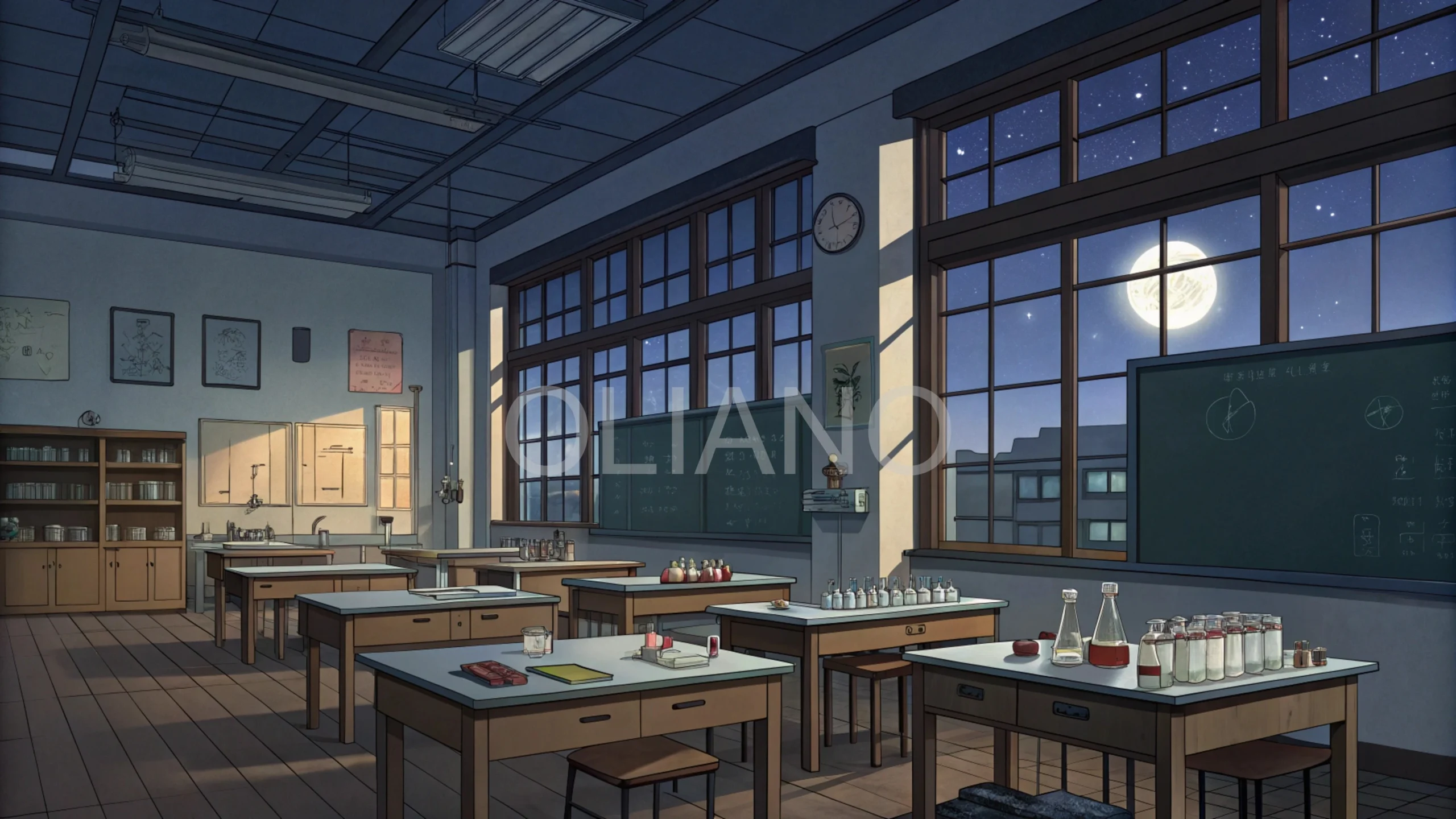 Moonlit Science Lab