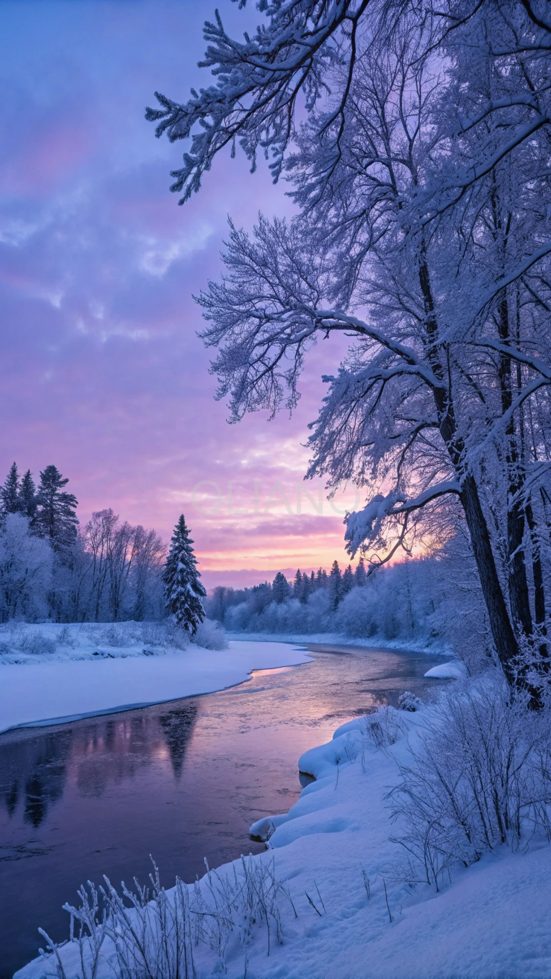 Frozen River Twilight