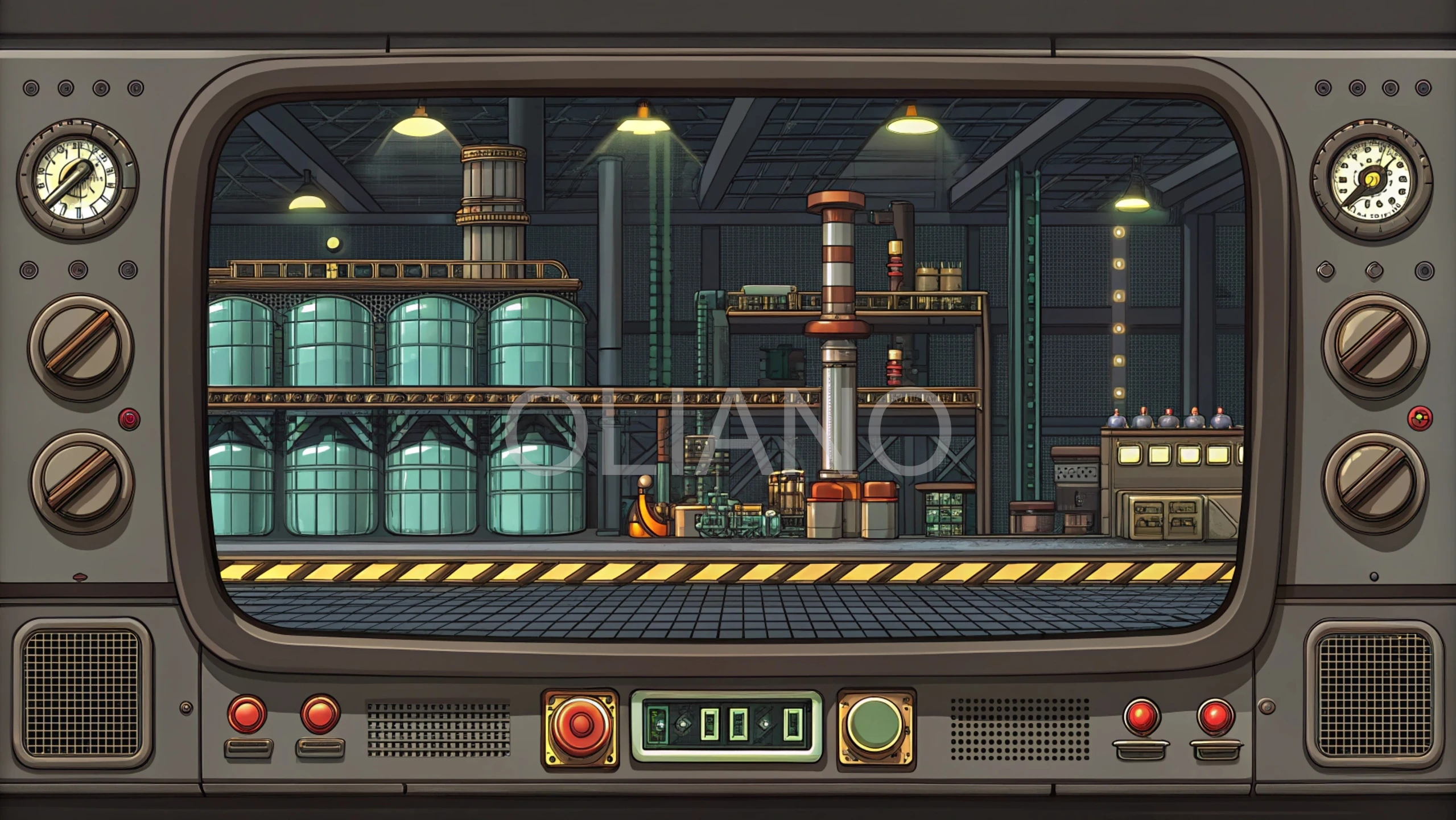 16-bit lab/factory interior