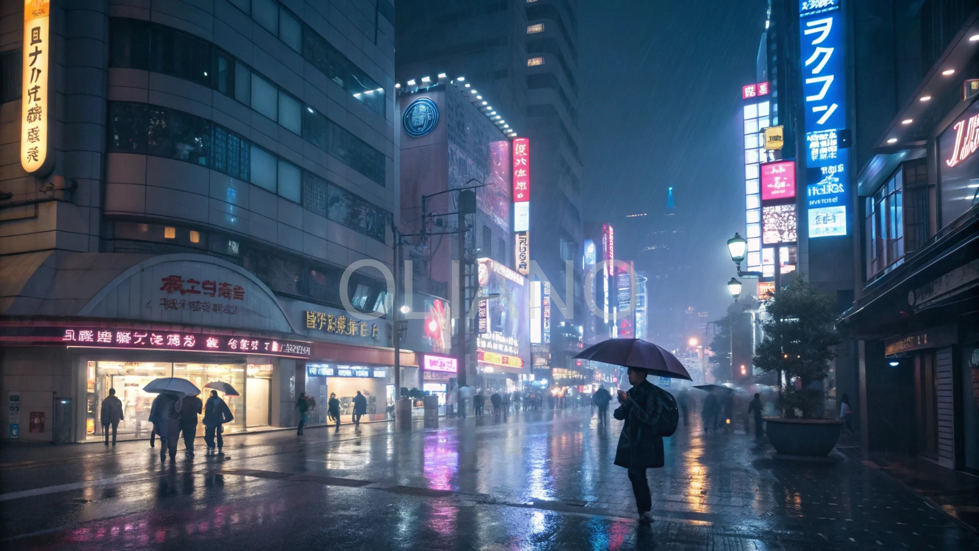 Rainy Tokyo Street