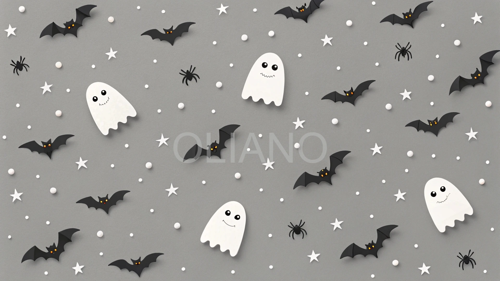 Subtle ghosts and bats pattern