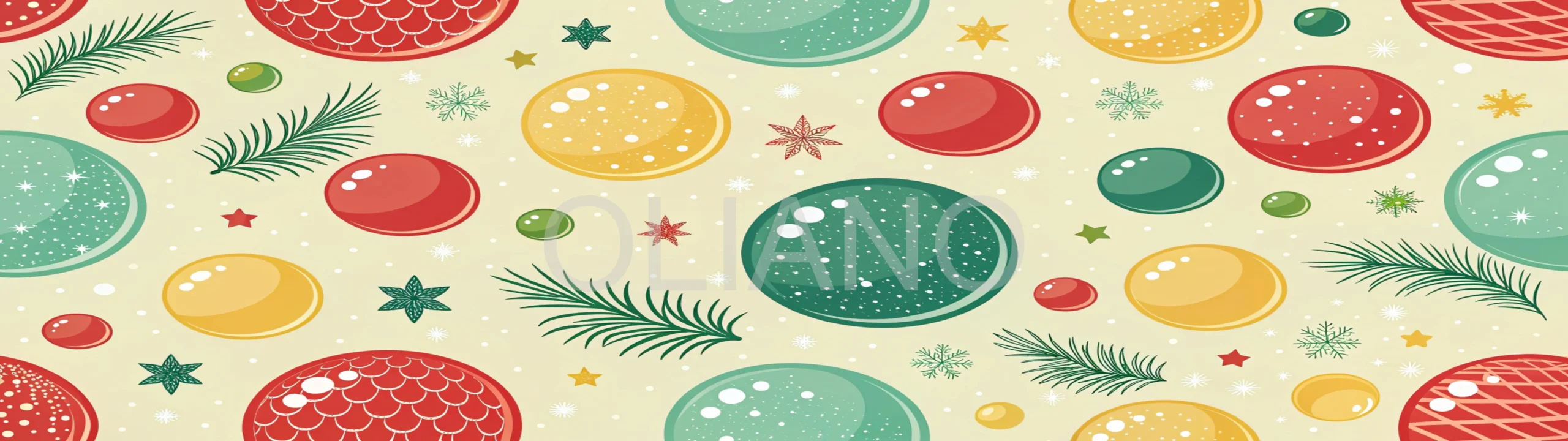 Festive overlapping circles pattern