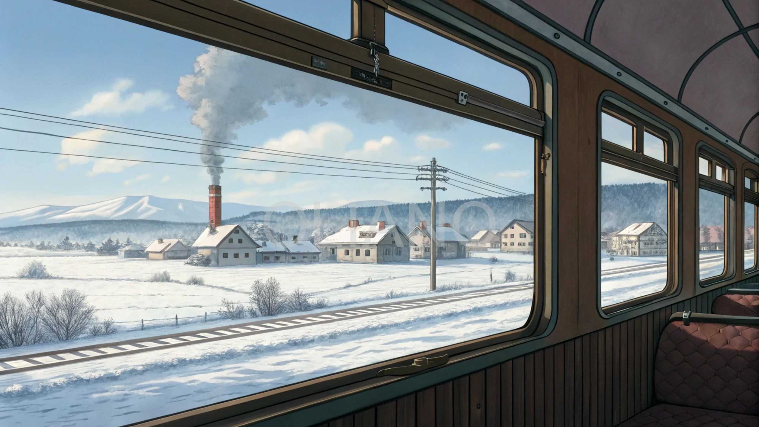 Snowy Train View