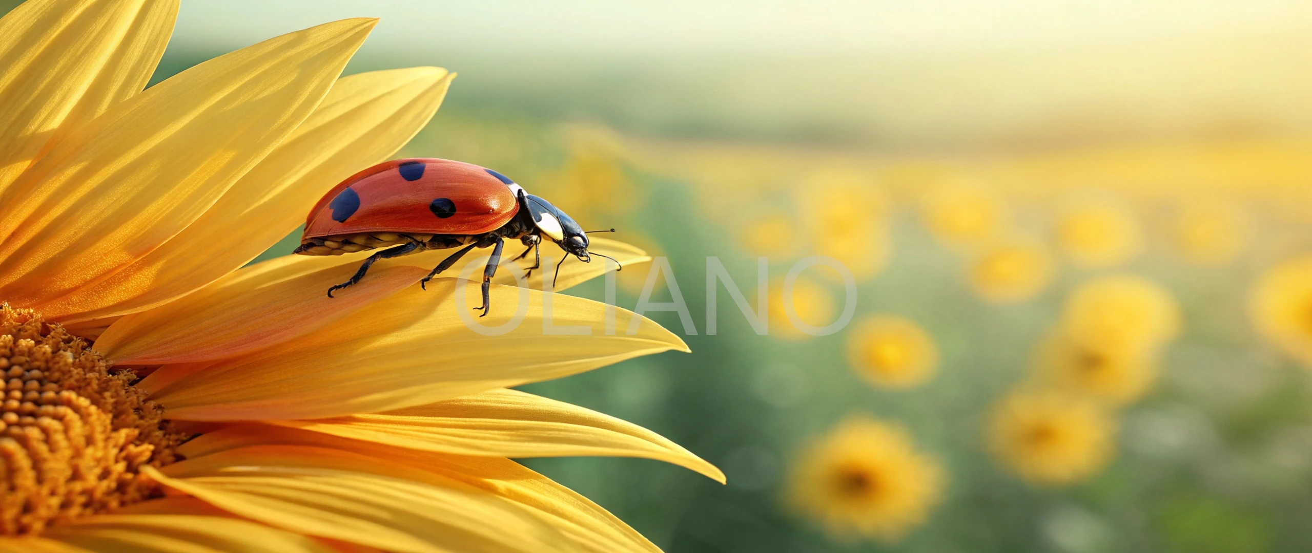 Ladybug on Sunflower
