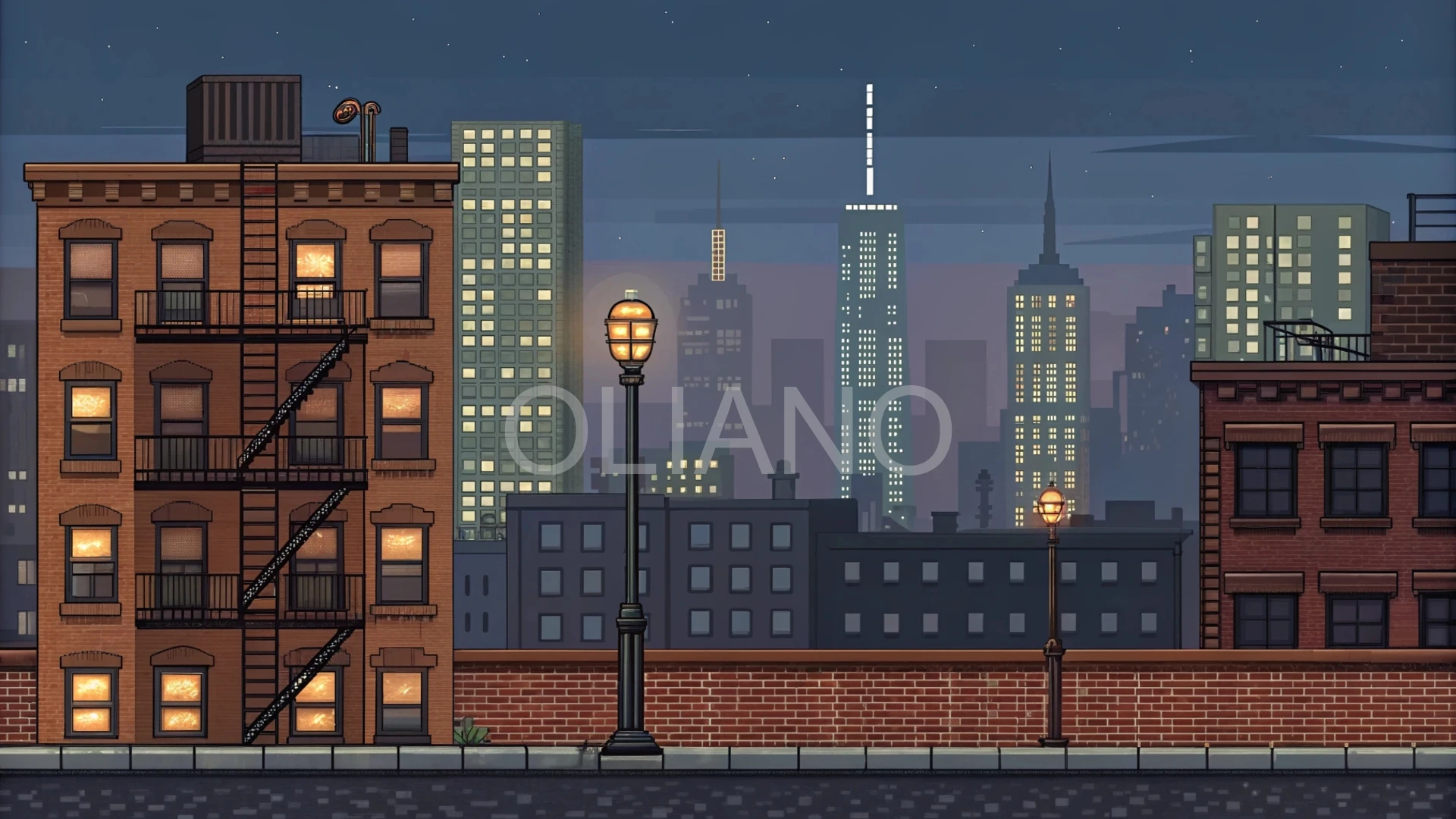 8-bit city level