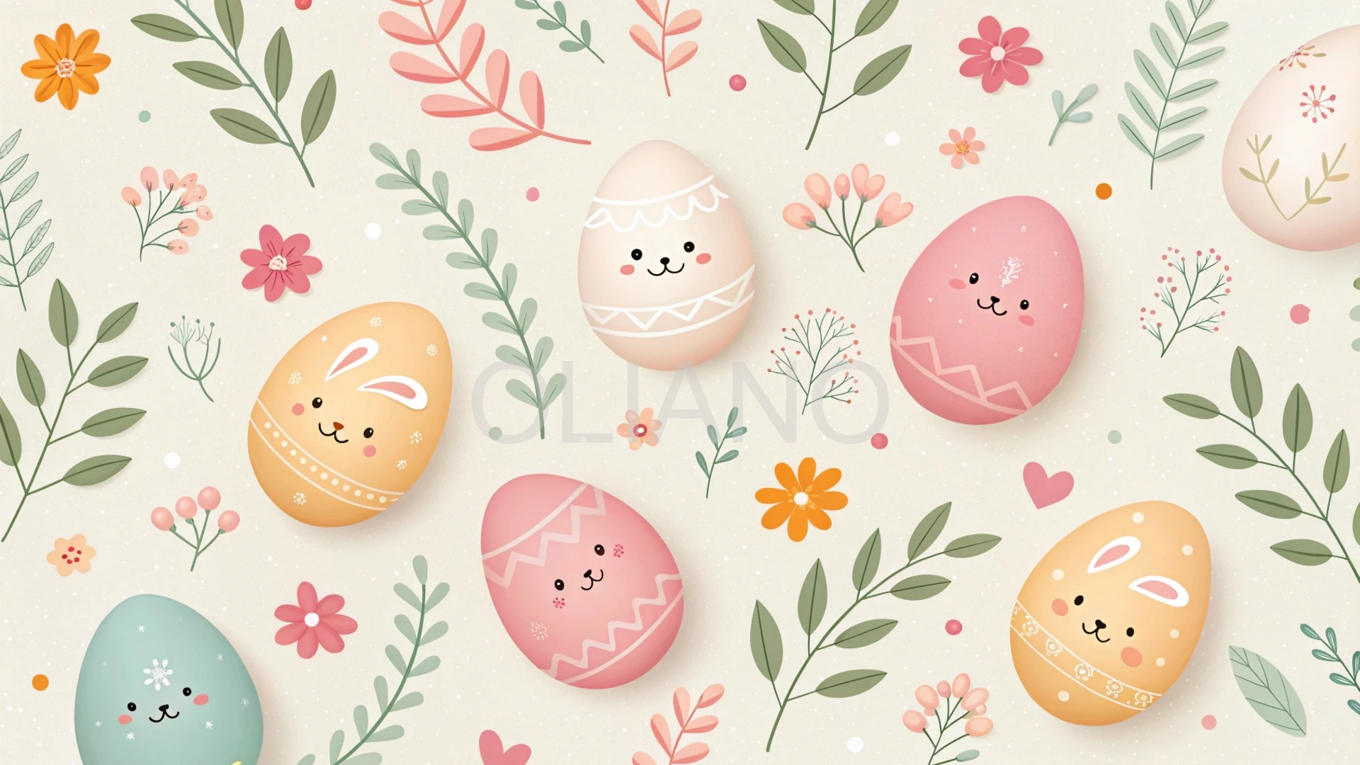 Pastel Easter egg pattern