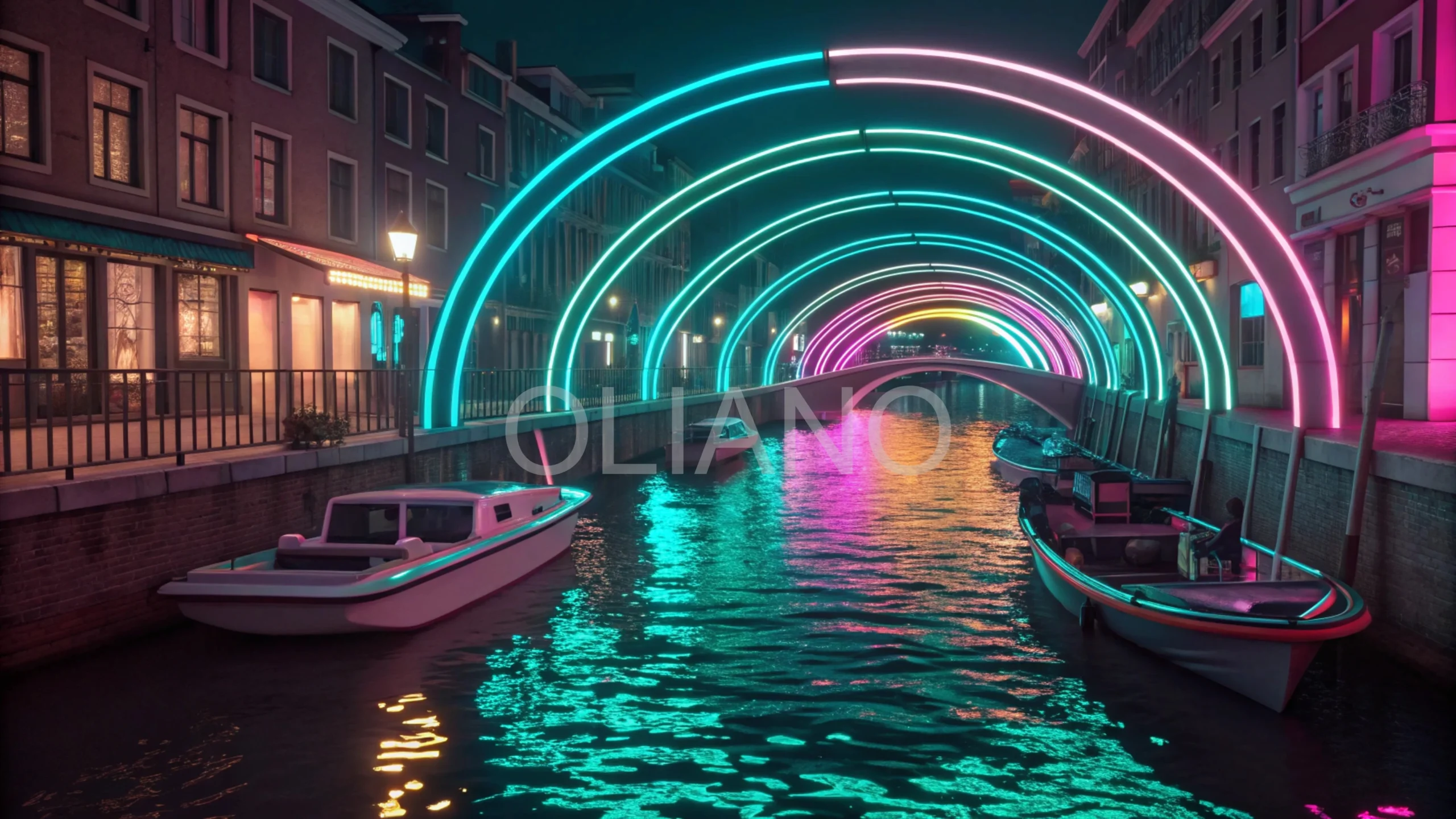 Neon Canal Glow