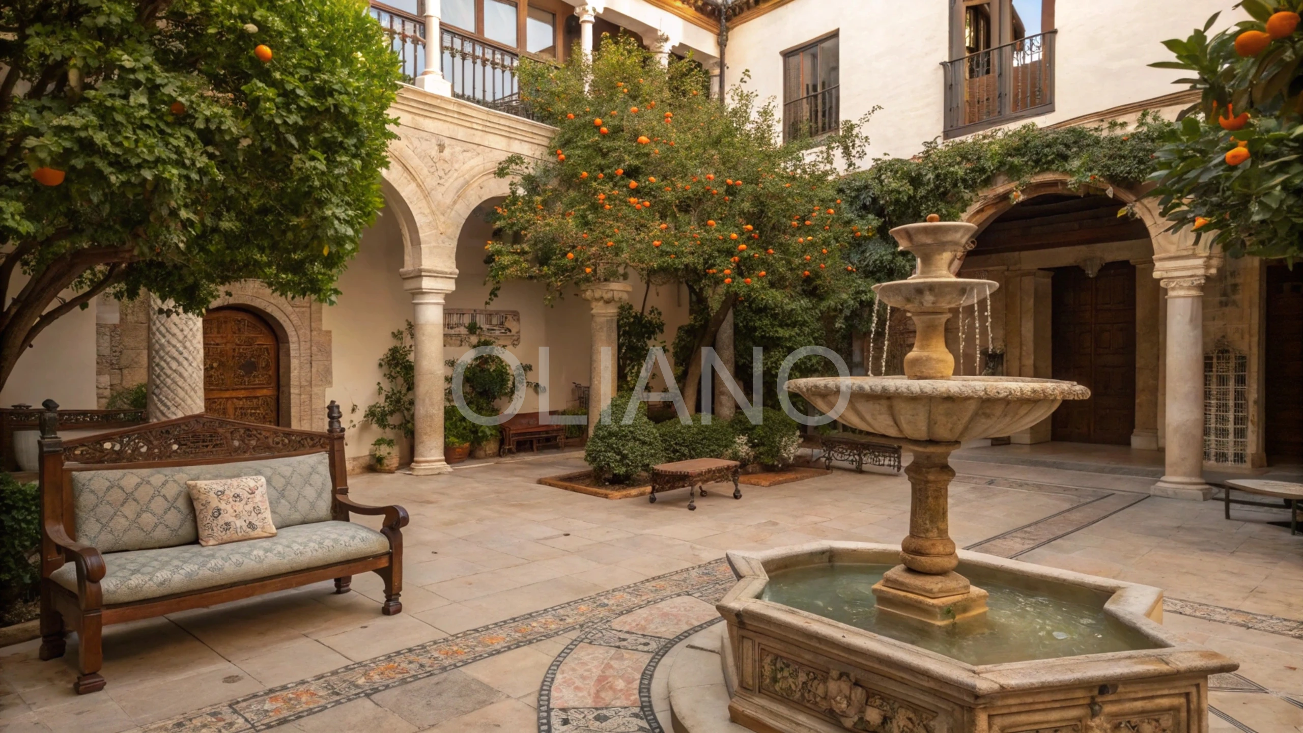 Spanish Hacienda Courtyard