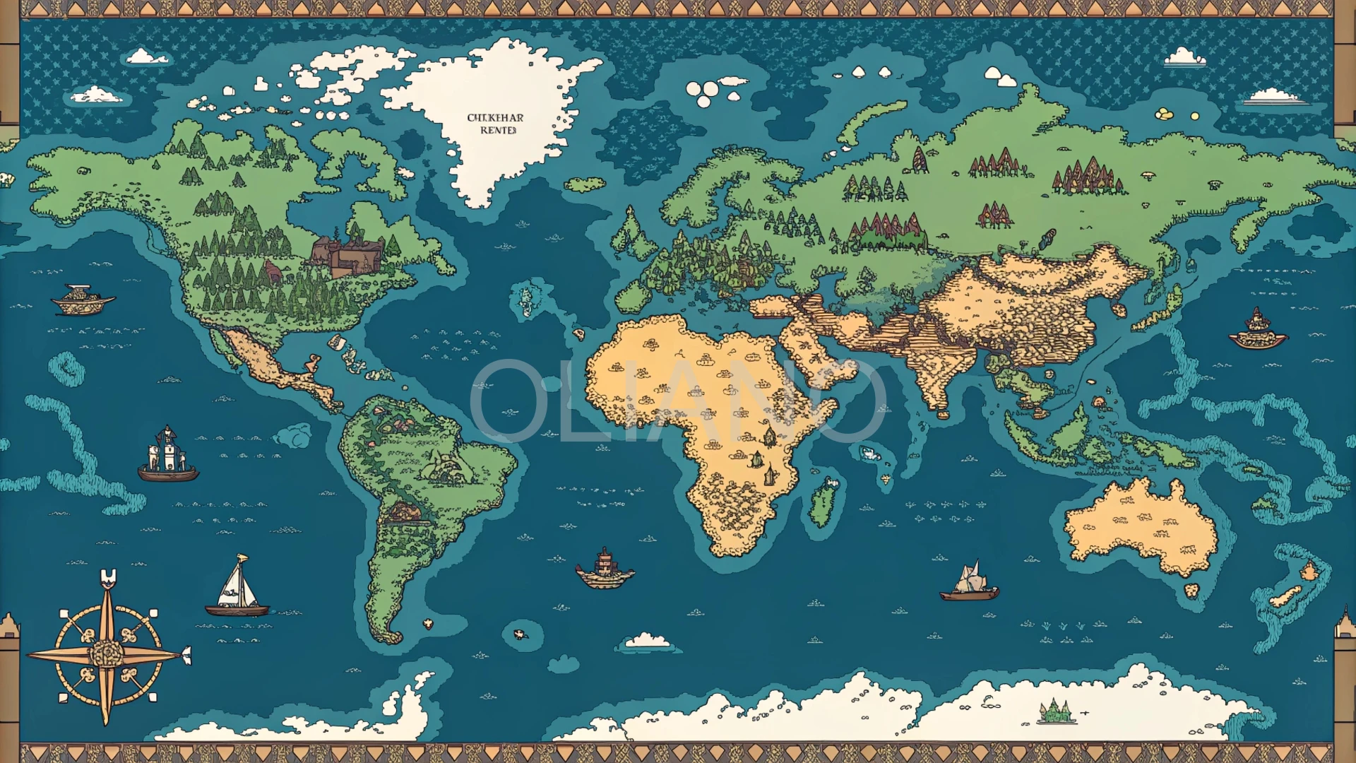 16-bit RPG world map