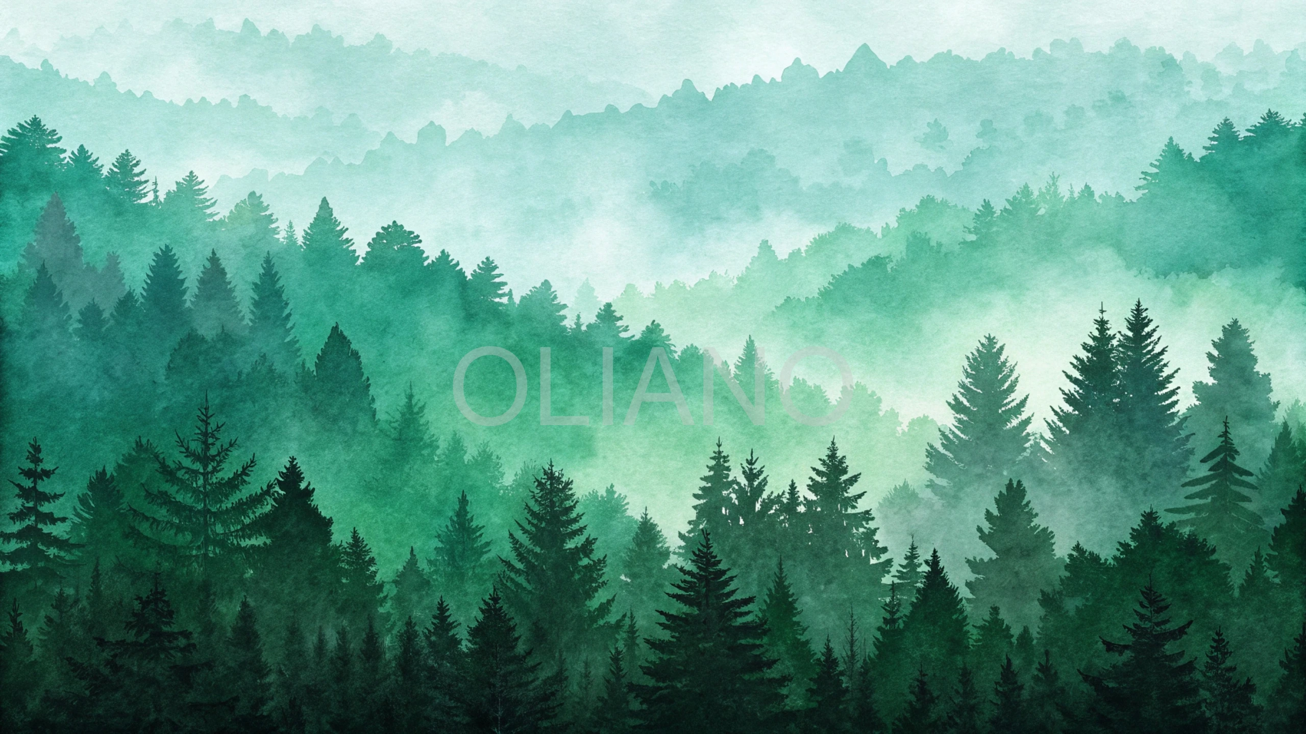 Deep emerald green layered glaze