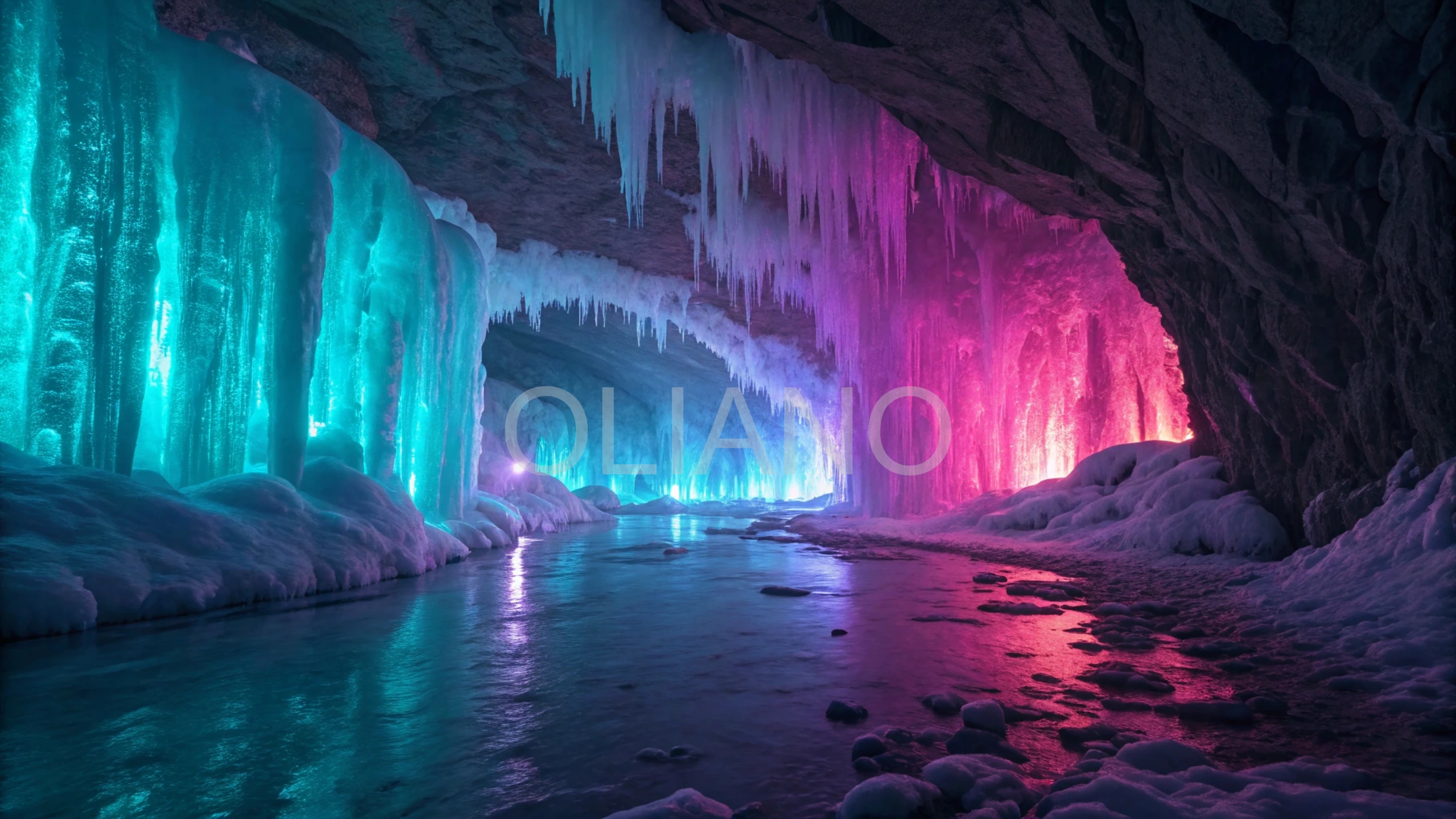 Neon Ice Cavern