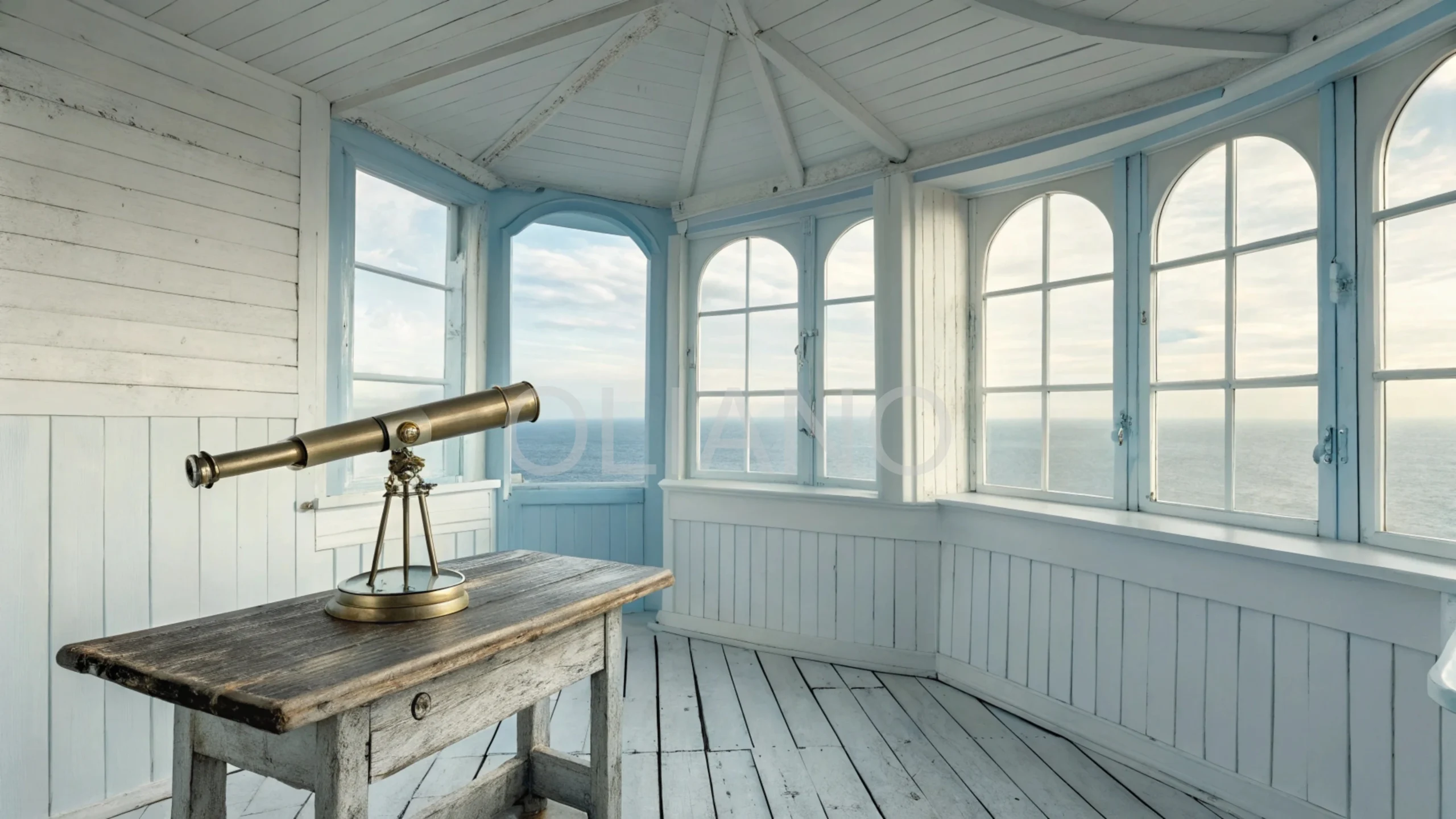 Brass Telescope Lighthouse Peace