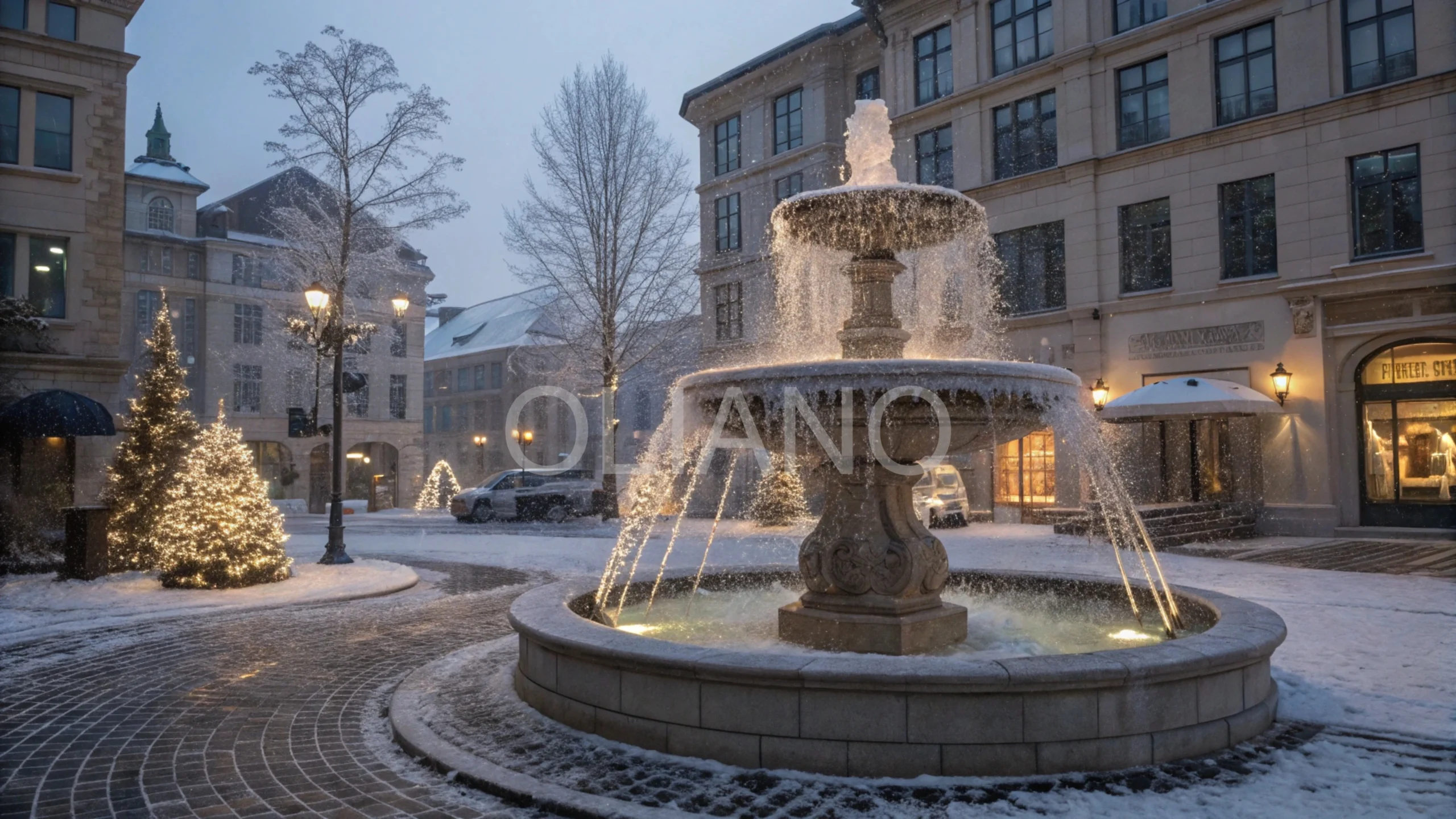 Frozen Fountain Square