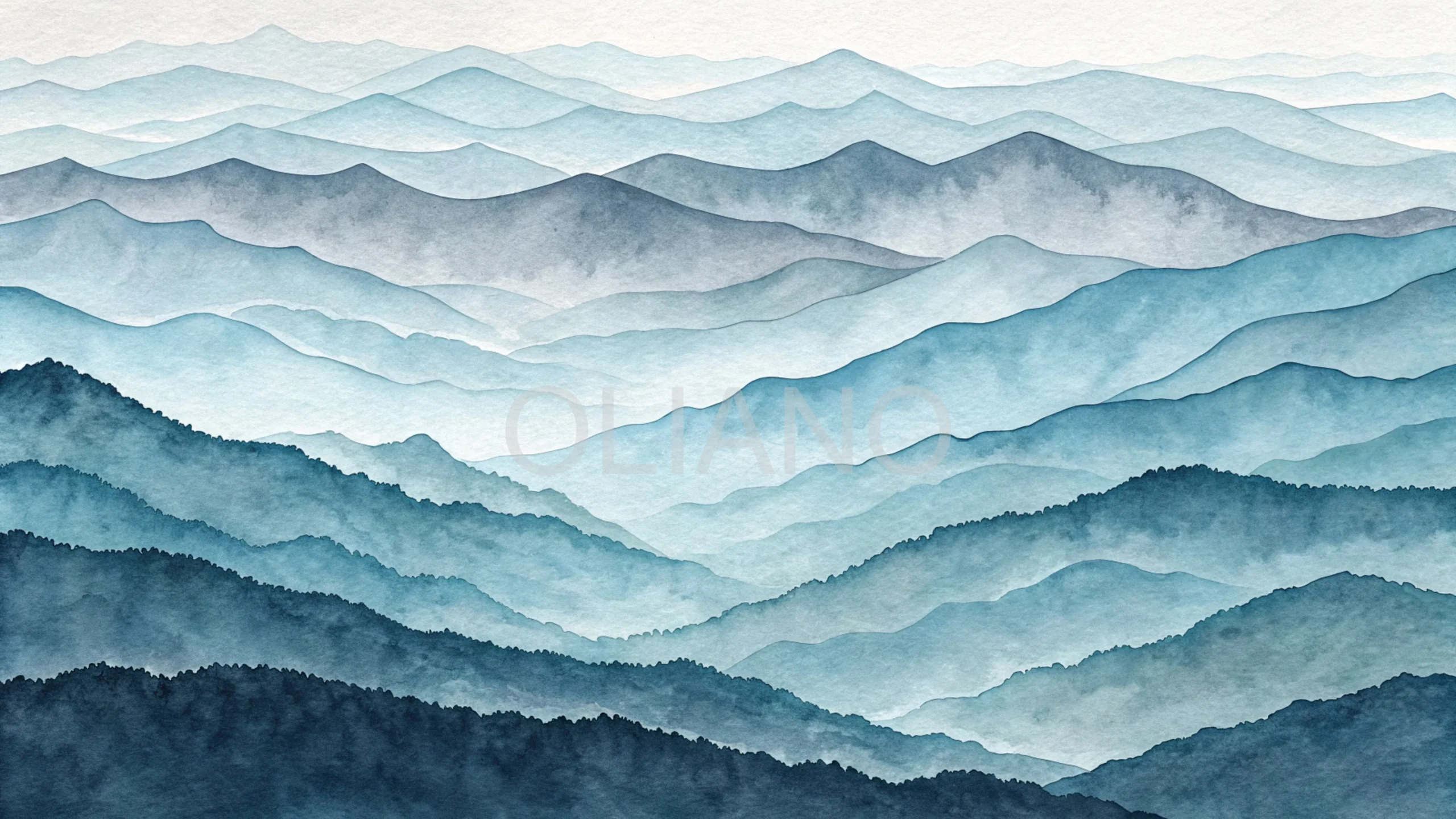 Slate grey and pale blue wet-on-dry layers