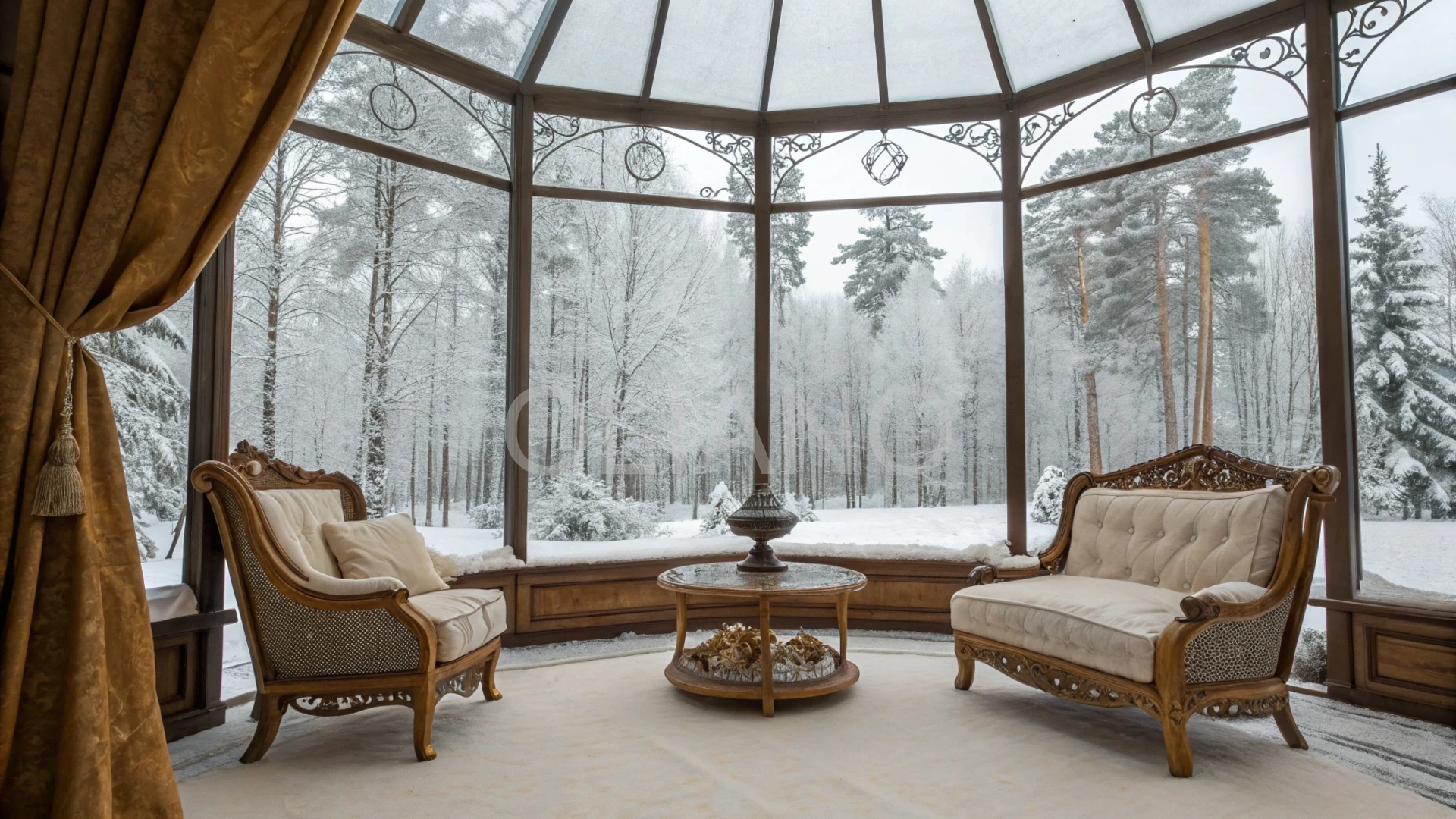 Russian Dacha Winter Glow