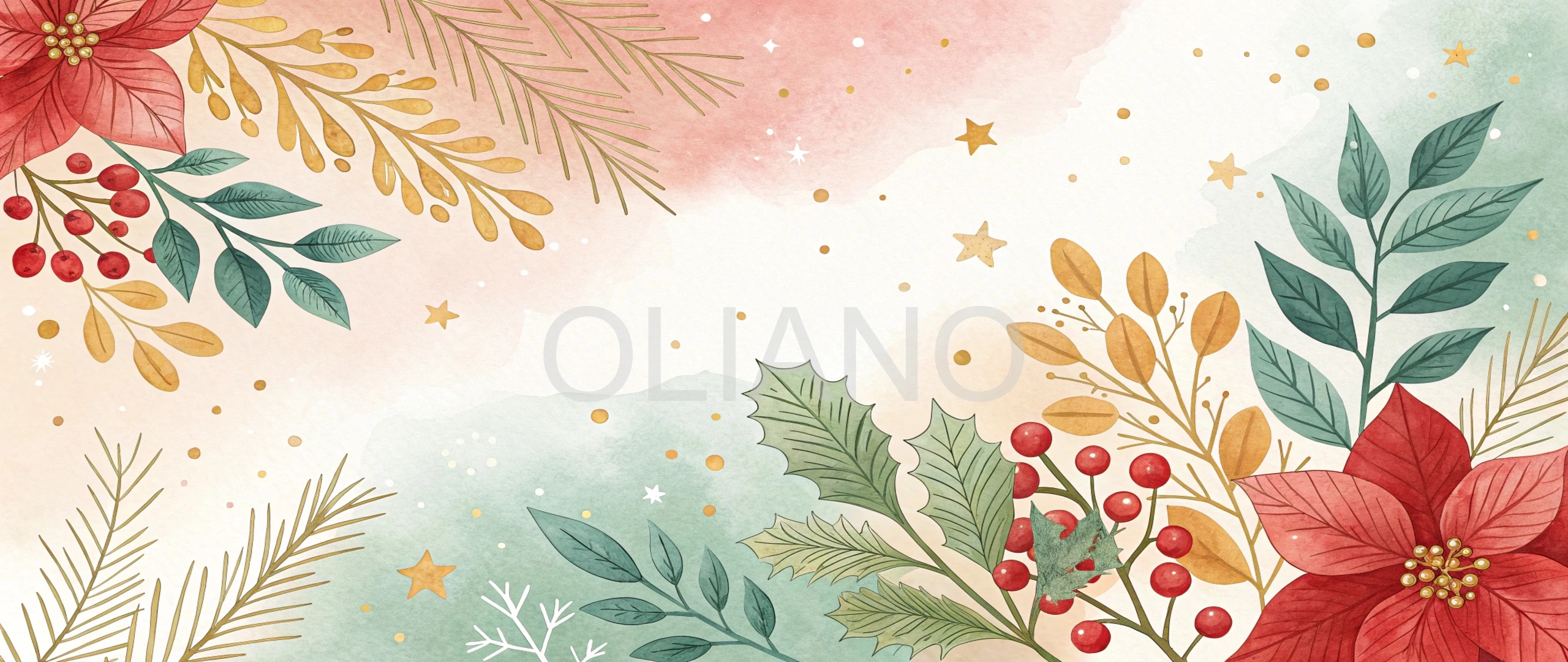 Festive watercolor wash