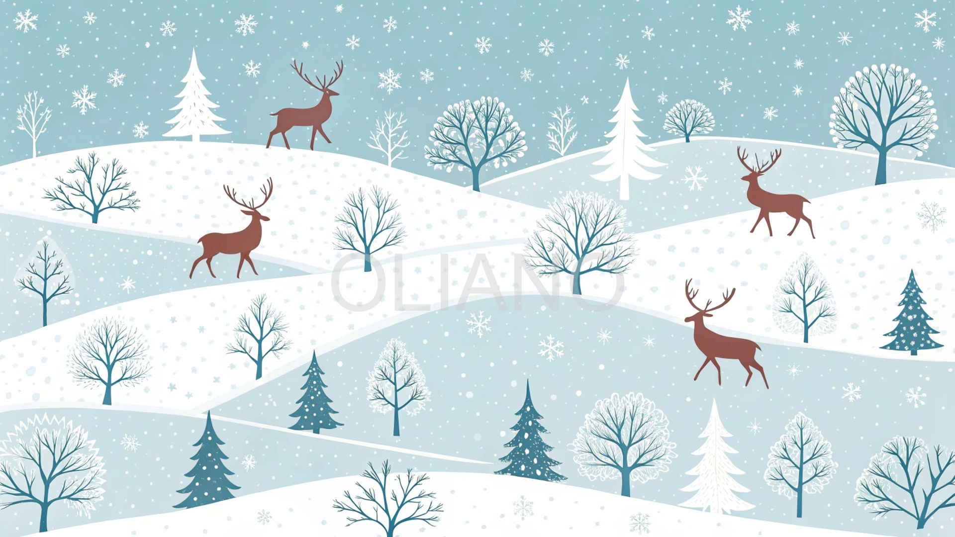 Minimalist reindeer pattern