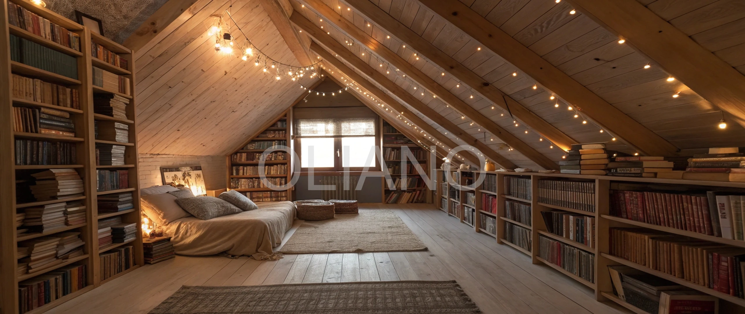 Attic Bedroom Library Nook