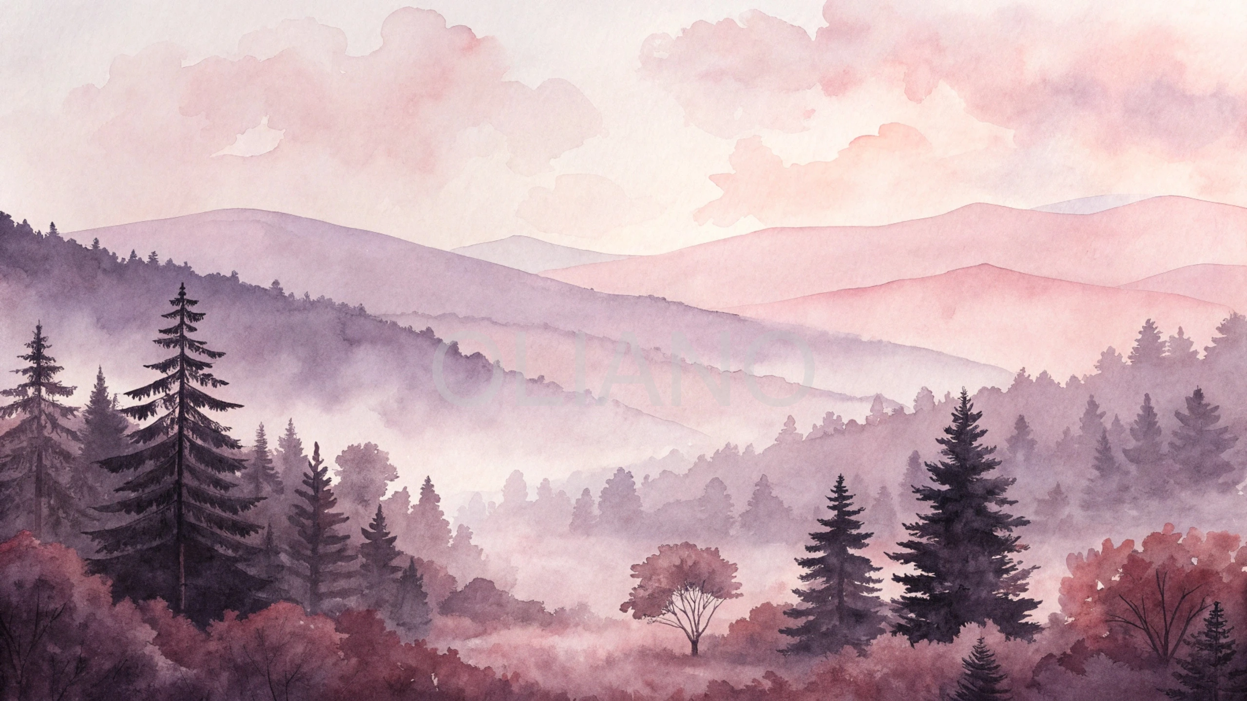 Dusty rose and lavender hazy blend