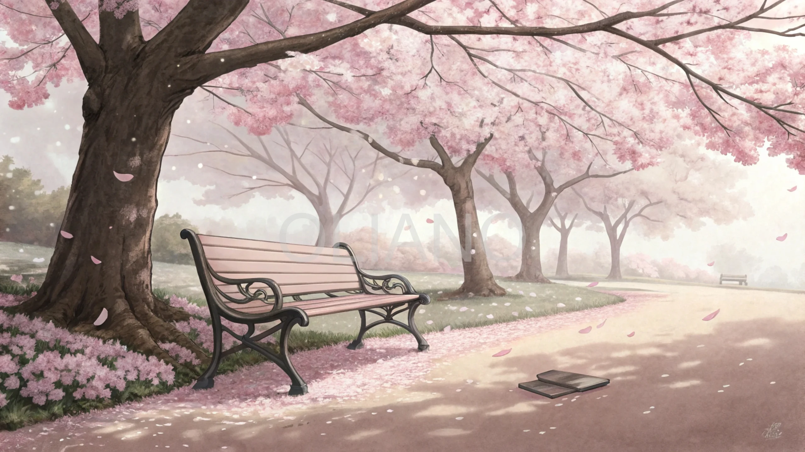 Cherry Blossom Bench