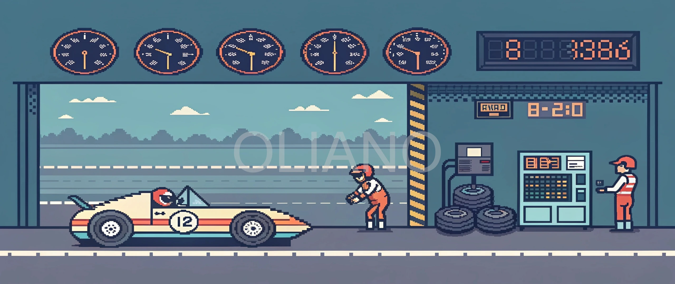 vintage racing pit stop