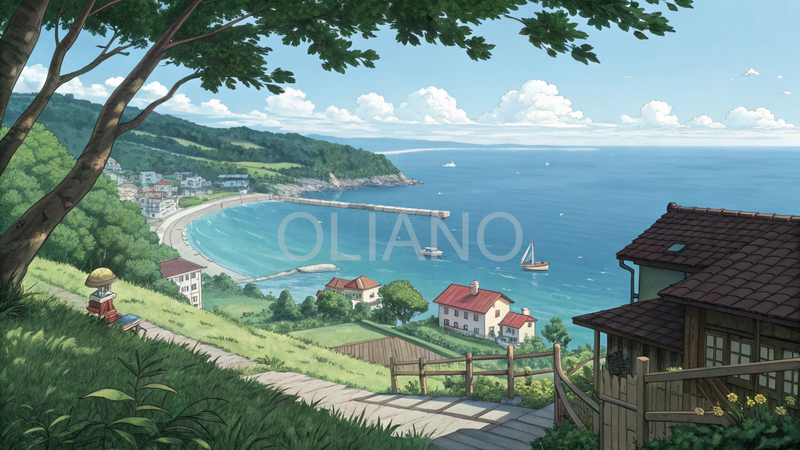 Coastal Town Hillside