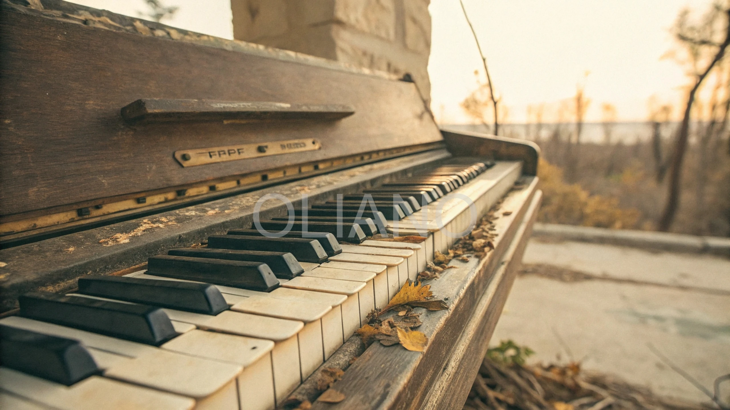 Old piano keyboard