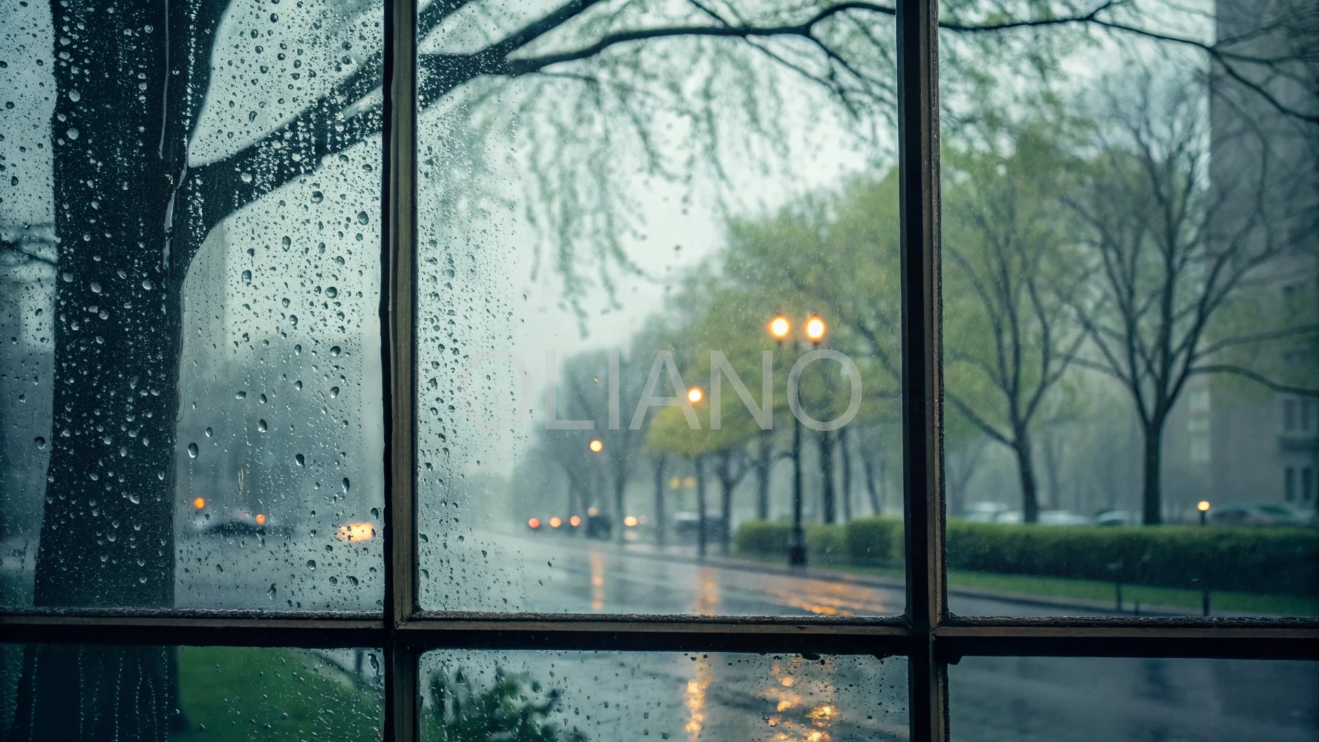 Rain-Kissed Spring Pane