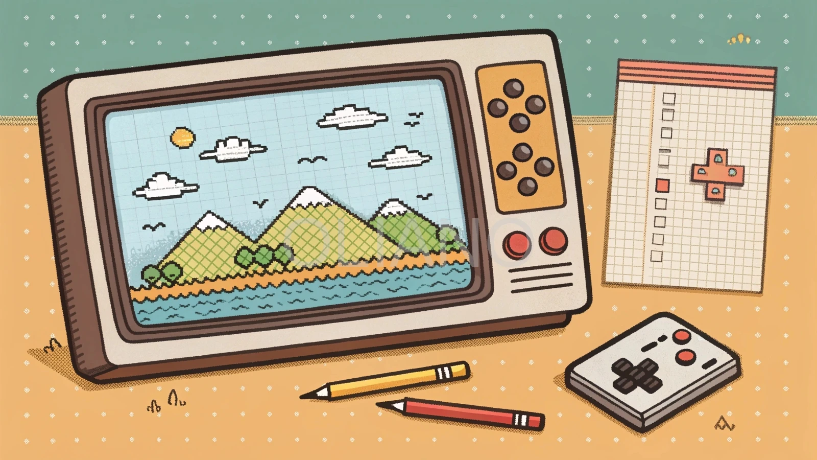 vintage pixel art program